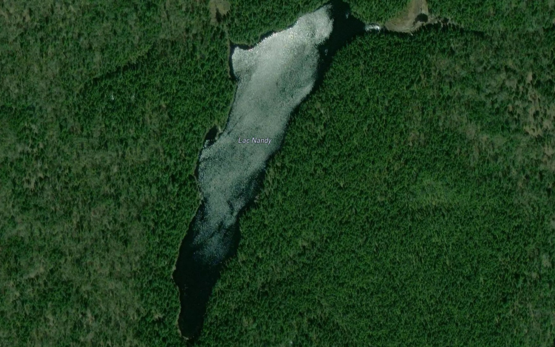 Satellite map of the Lac Nandy