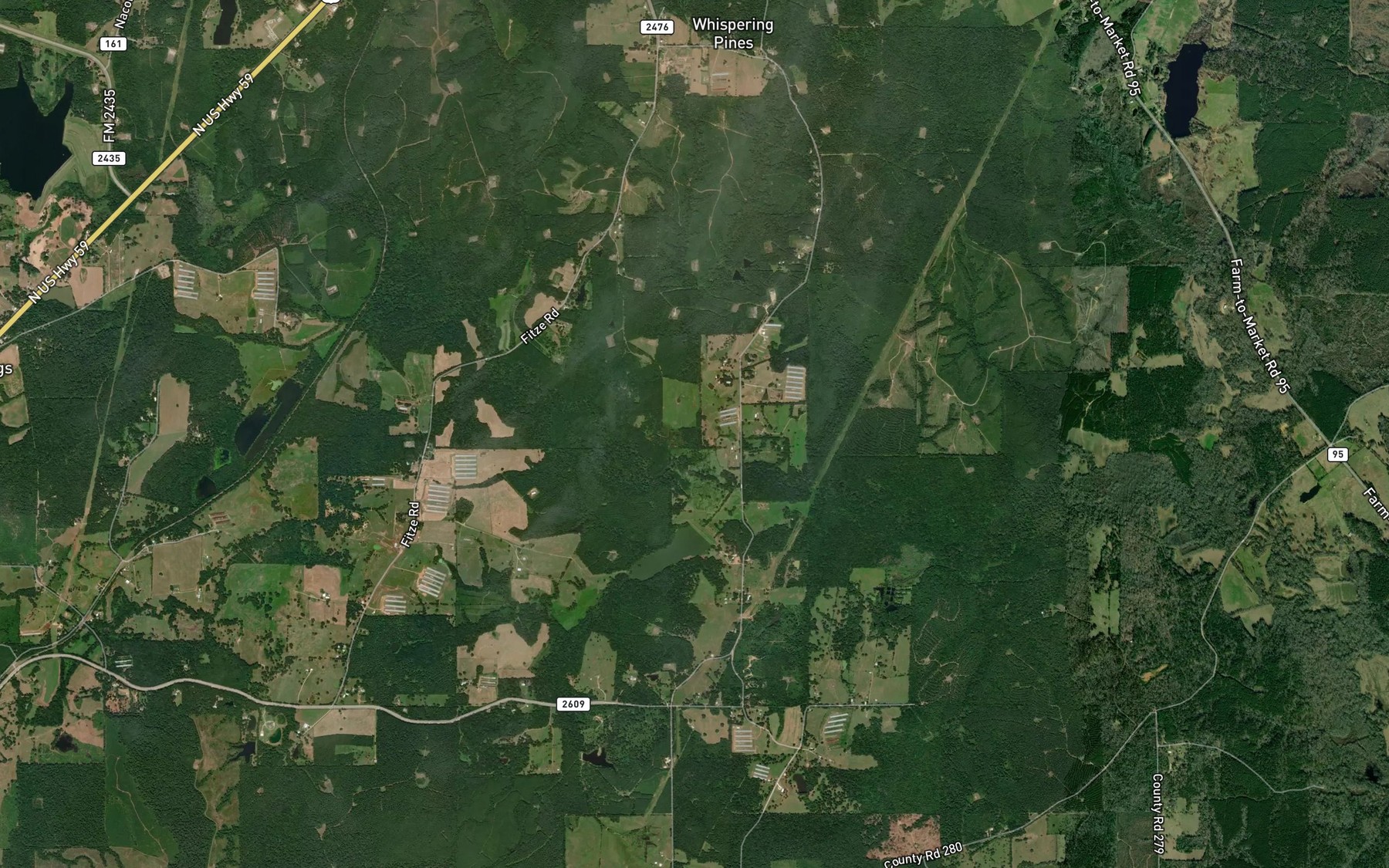 Satellite map of the Peterson Branch