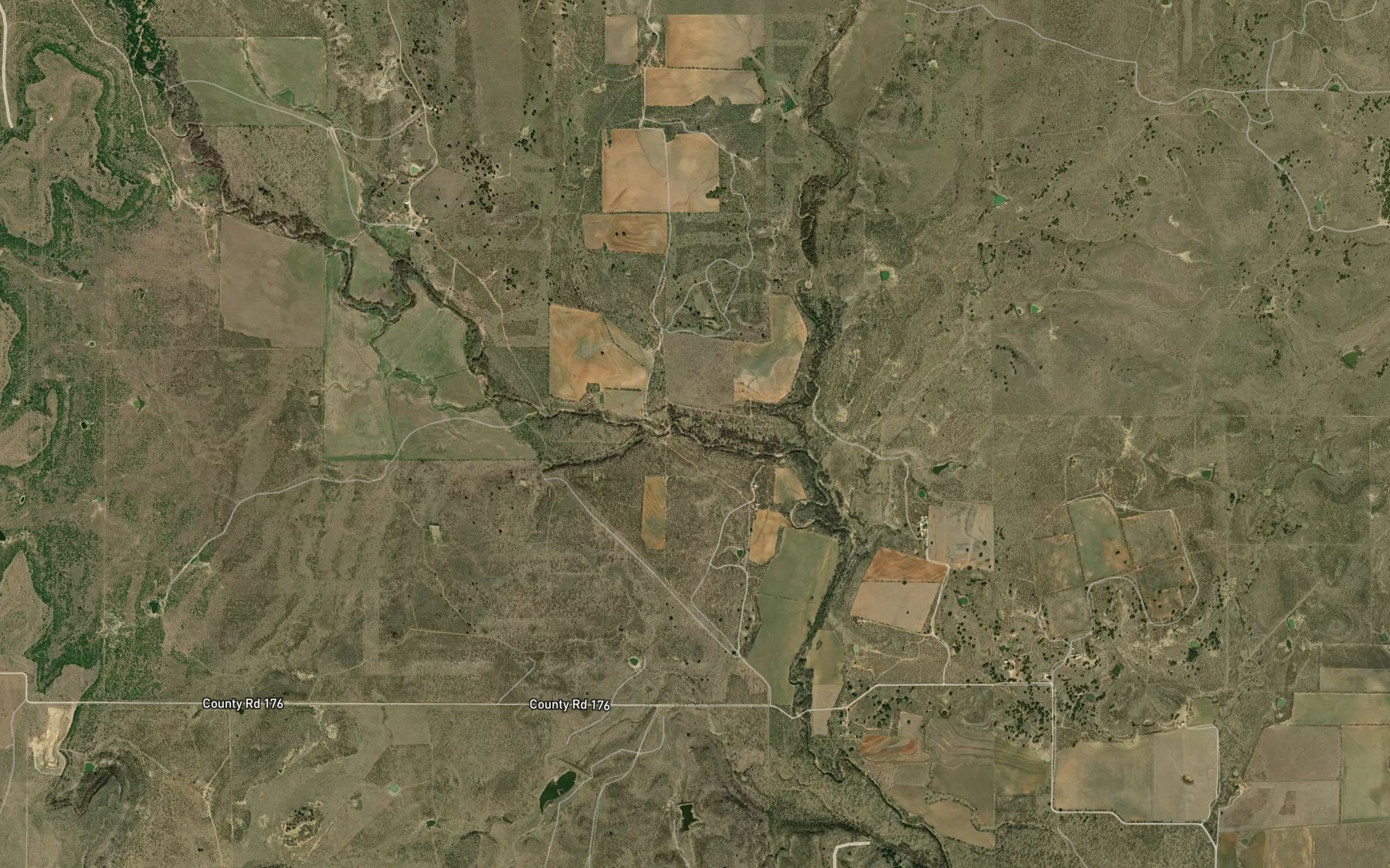 Satellite map of the Sand Branch