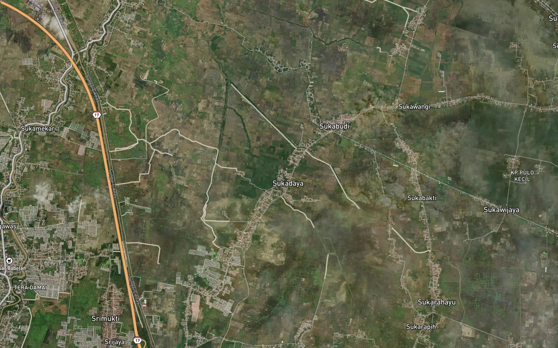 Satellite map of the Kali Sasakpapan