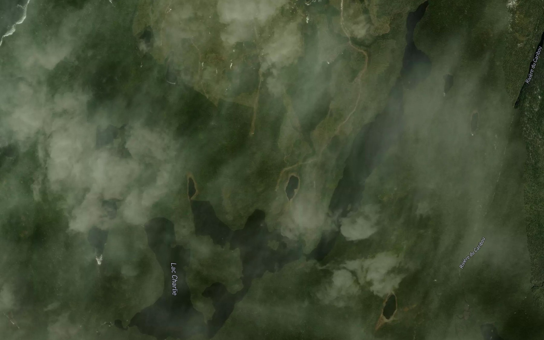 Satellite map of the Lac Charlie