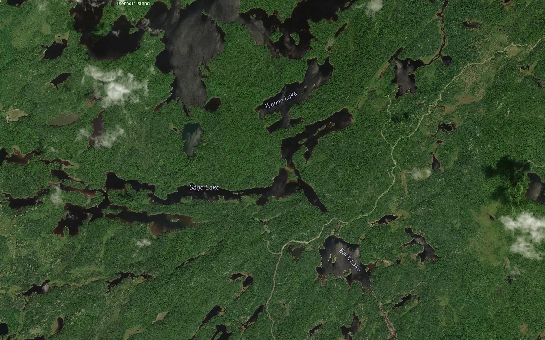 Satellite map of the Sage Lake