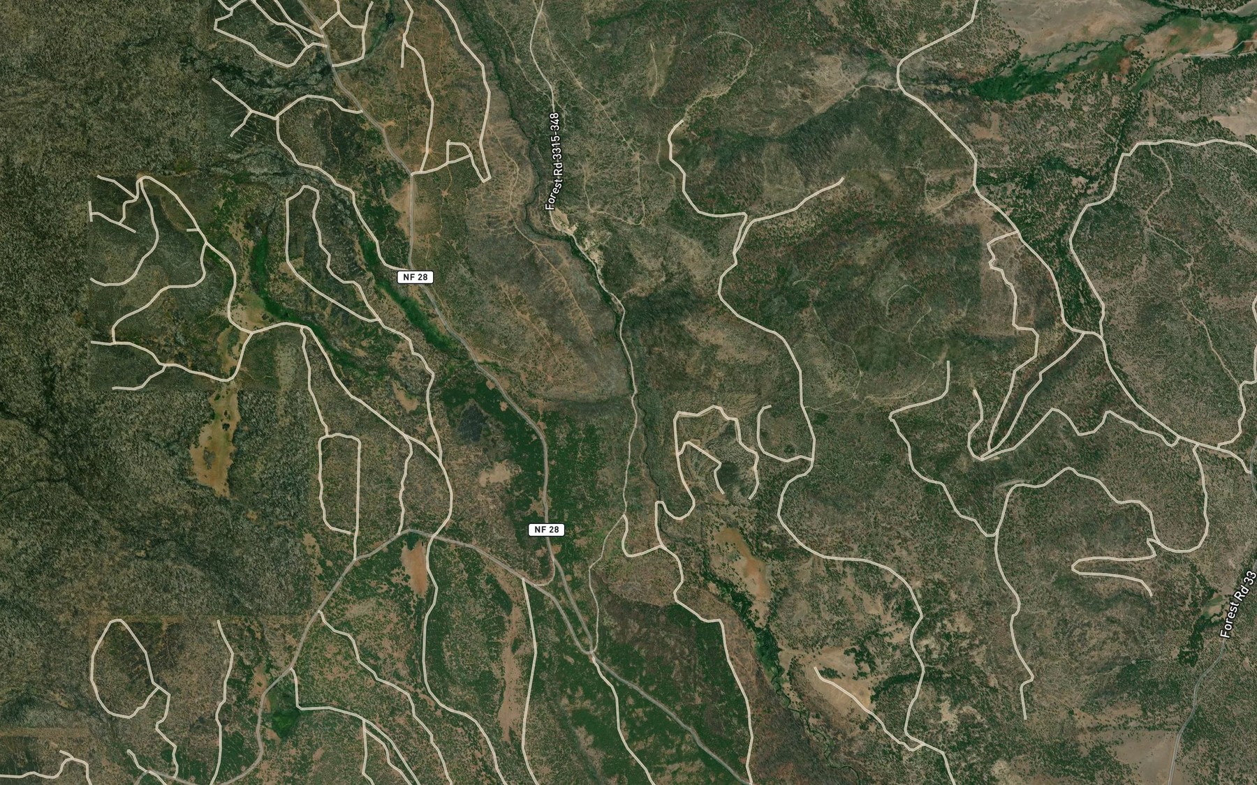 Satellite map of the Beaver Creek