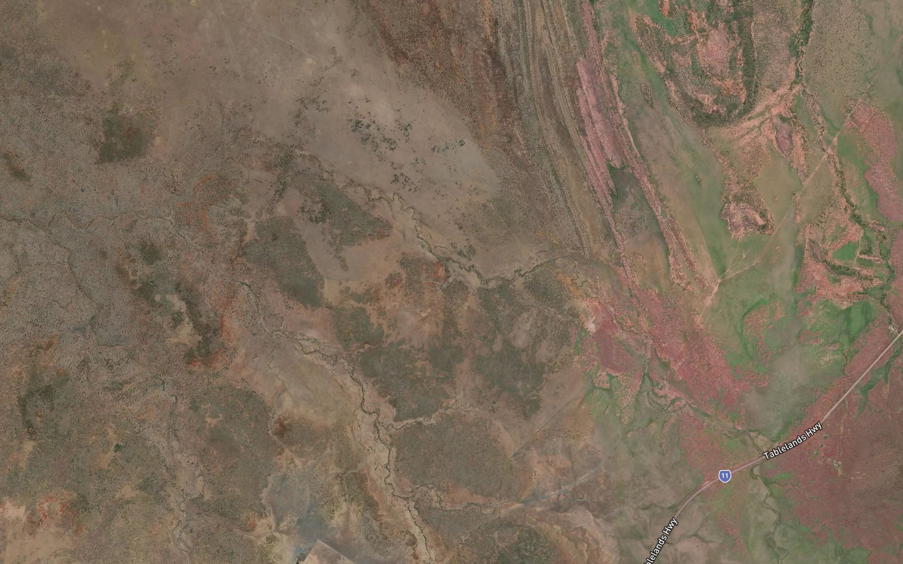Satellite map of the Matchbox Creek