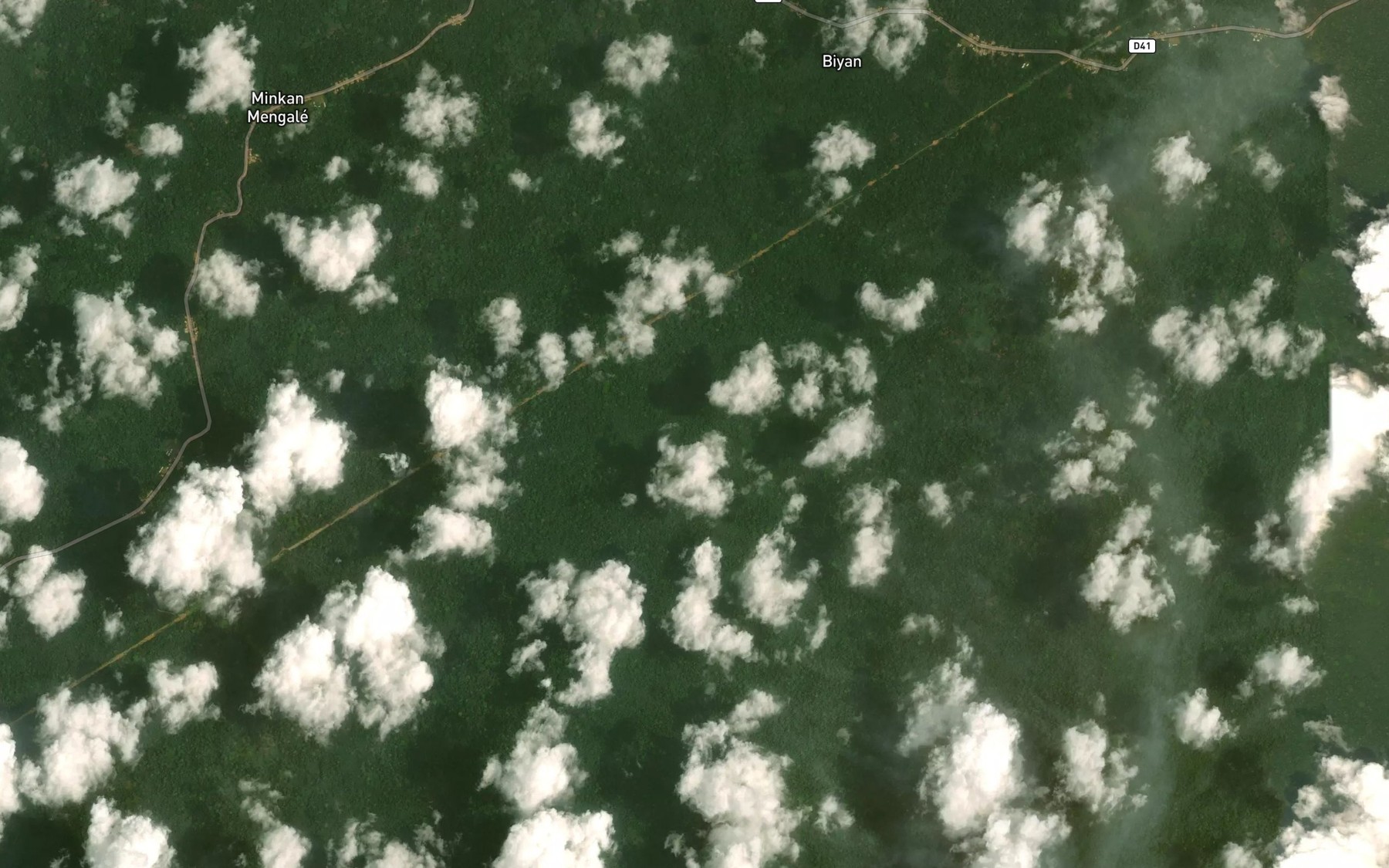 Satellite map of the Awoum