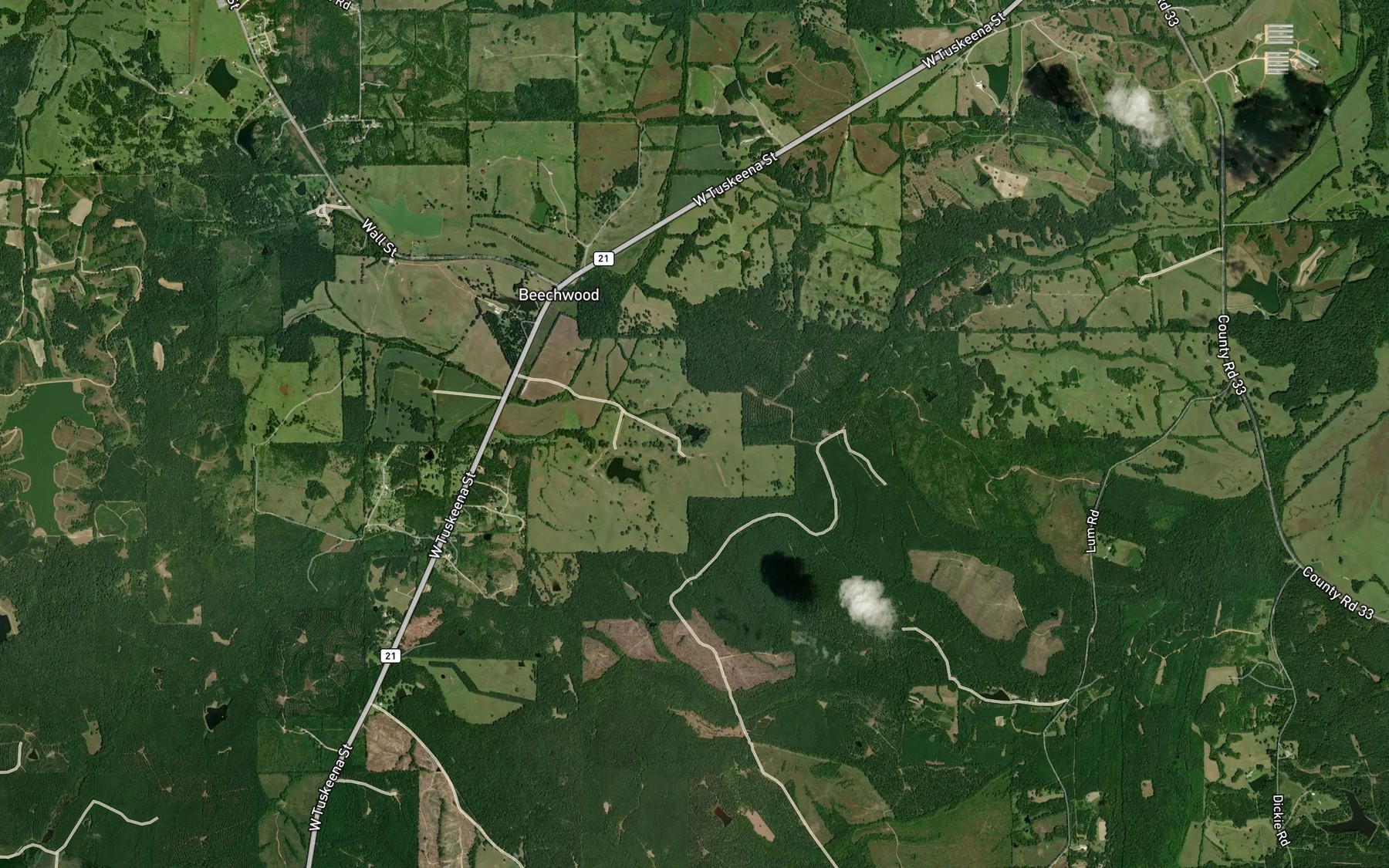 Satellite map of the Dan S Hagood Lake
