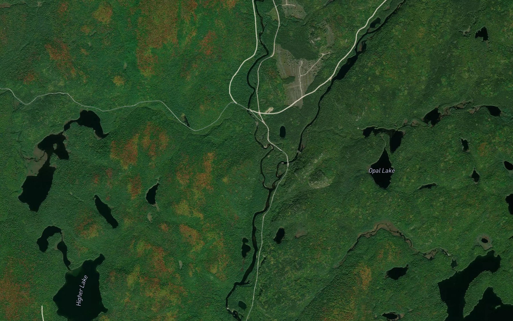 Satellite map of the West Aubinadong River