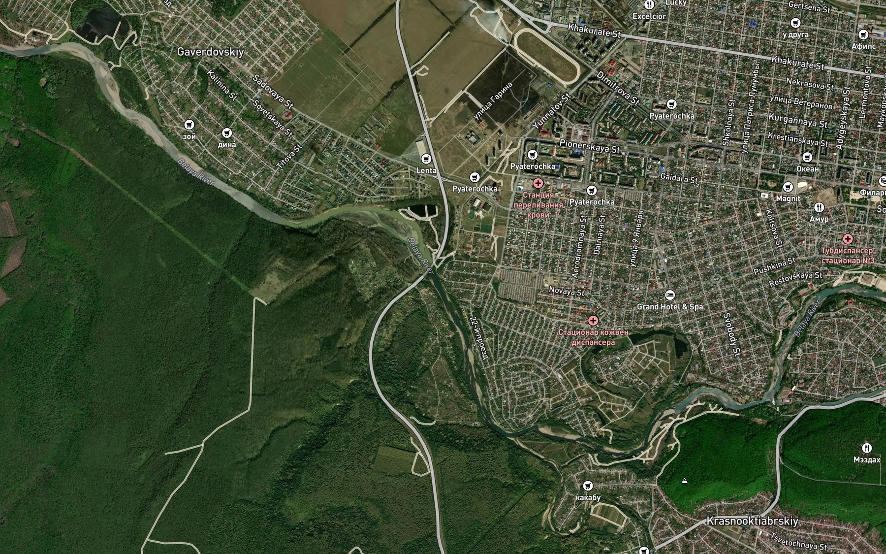 Satellite map of the Fortepianka