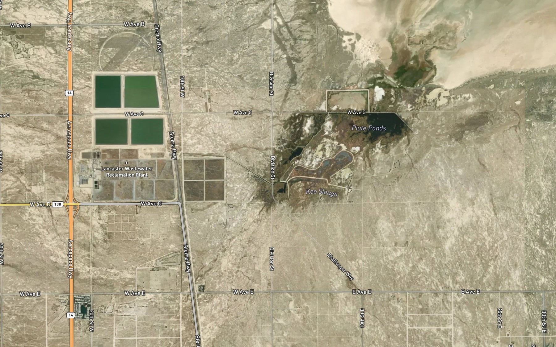Satellite map of the Amargosa Creek