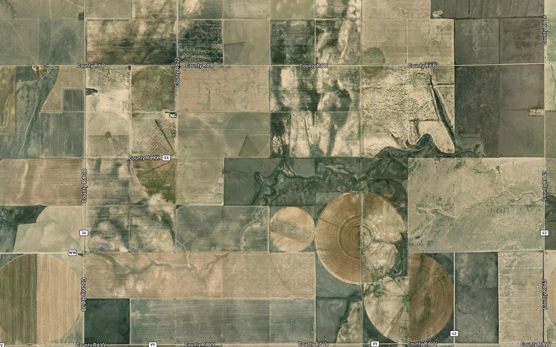 Satellite map of the Little Bear Creek