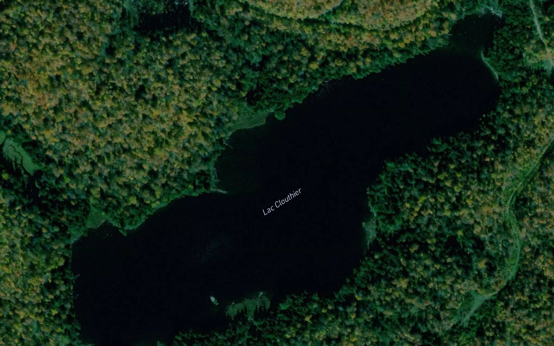 Satellite map of the Lac Clouthier