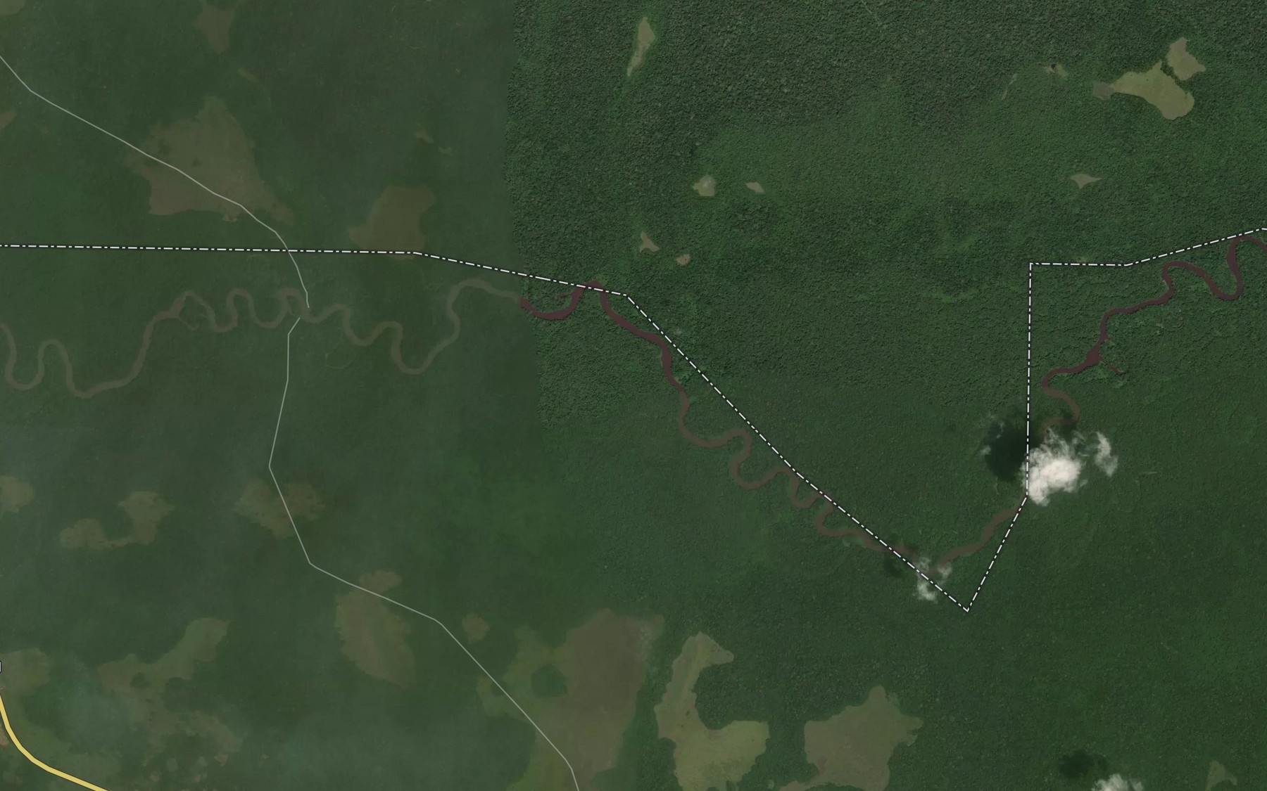 Satellite map of the Oboka
