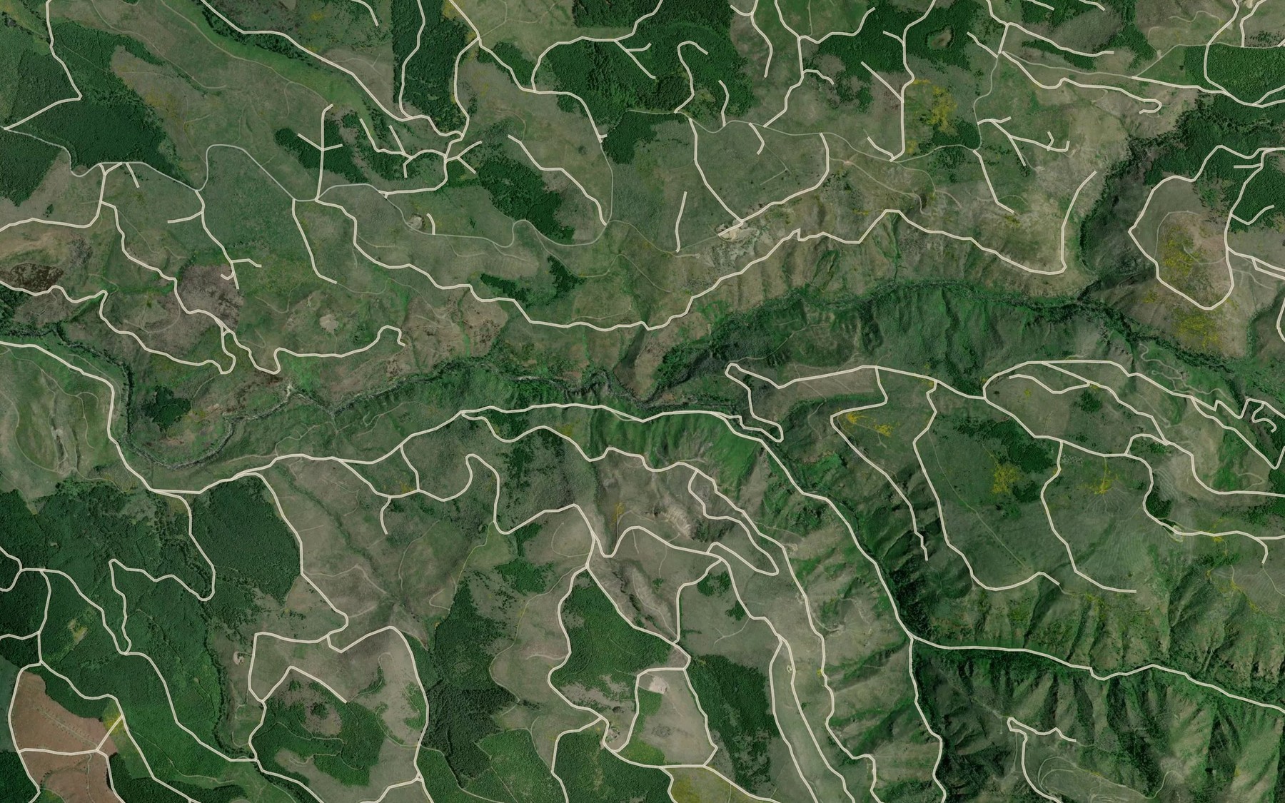 Satellite map of the Dead Horse Canyon Creek