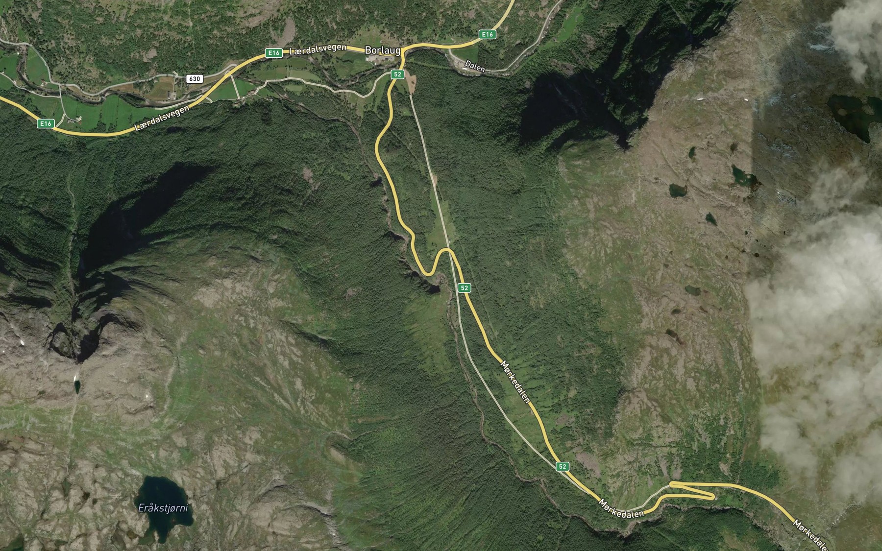 Satellite map of the Bergstolfossen