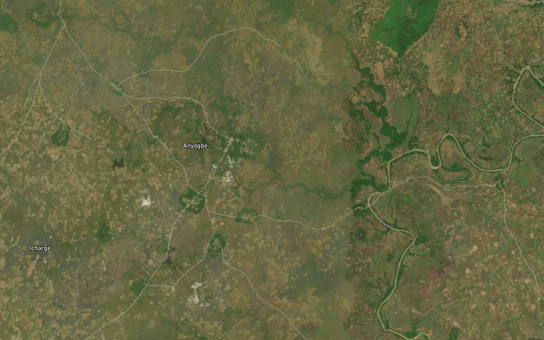 Satellite map of the River Onuanya