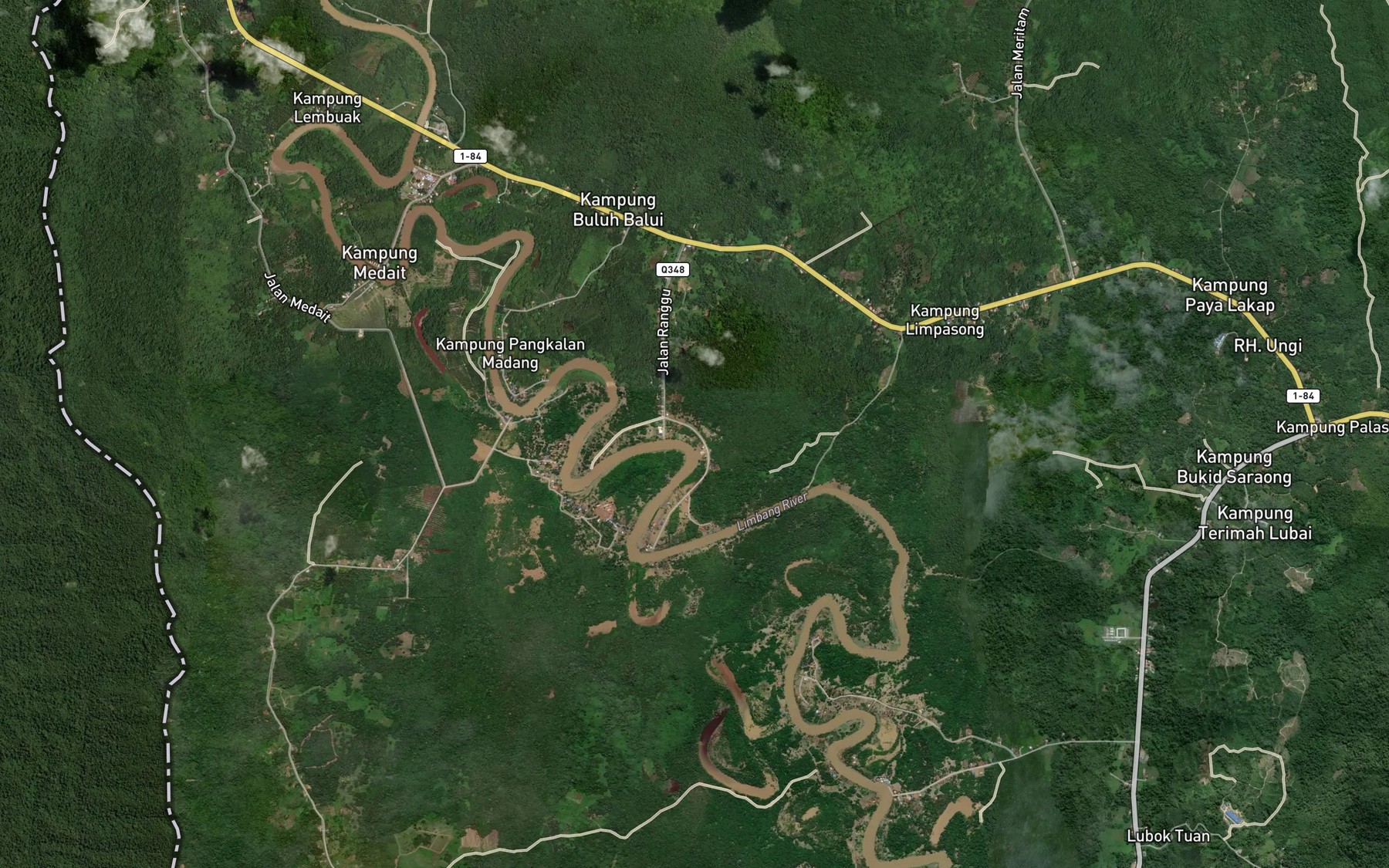 Satellite map of the Lubok Batu