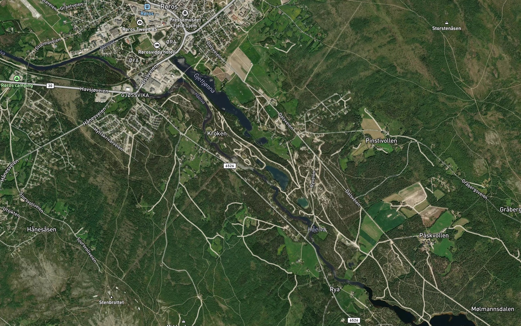 Satellite map of the Gorrtjorna