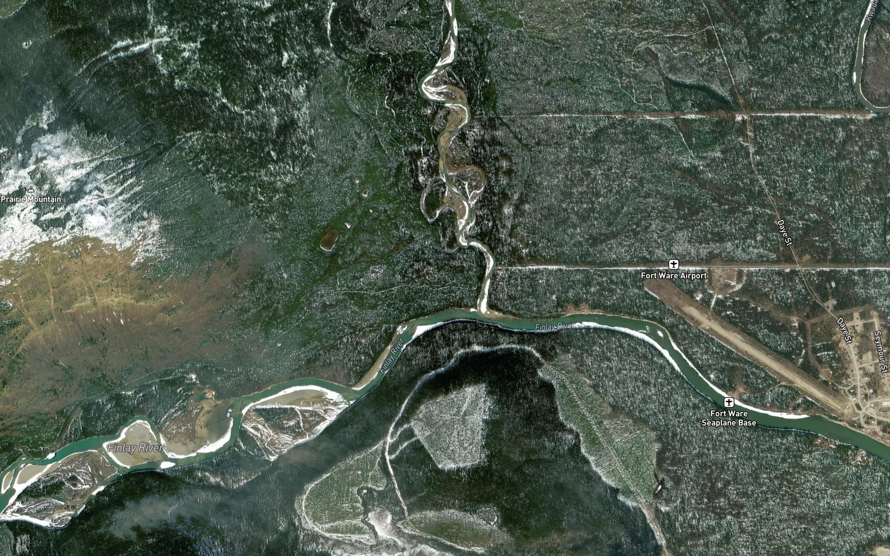 Satellite map of the Fox River