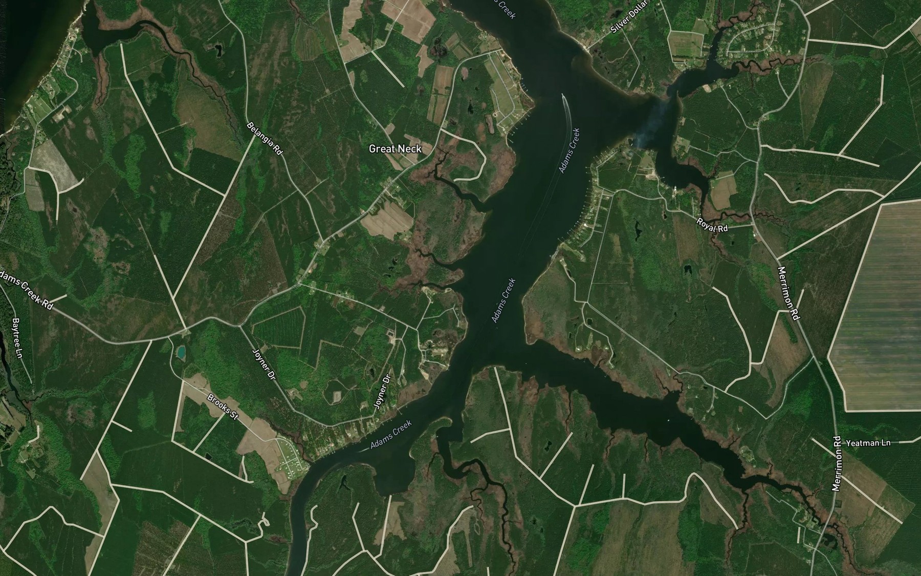 Satellite map of the Kearney Creek