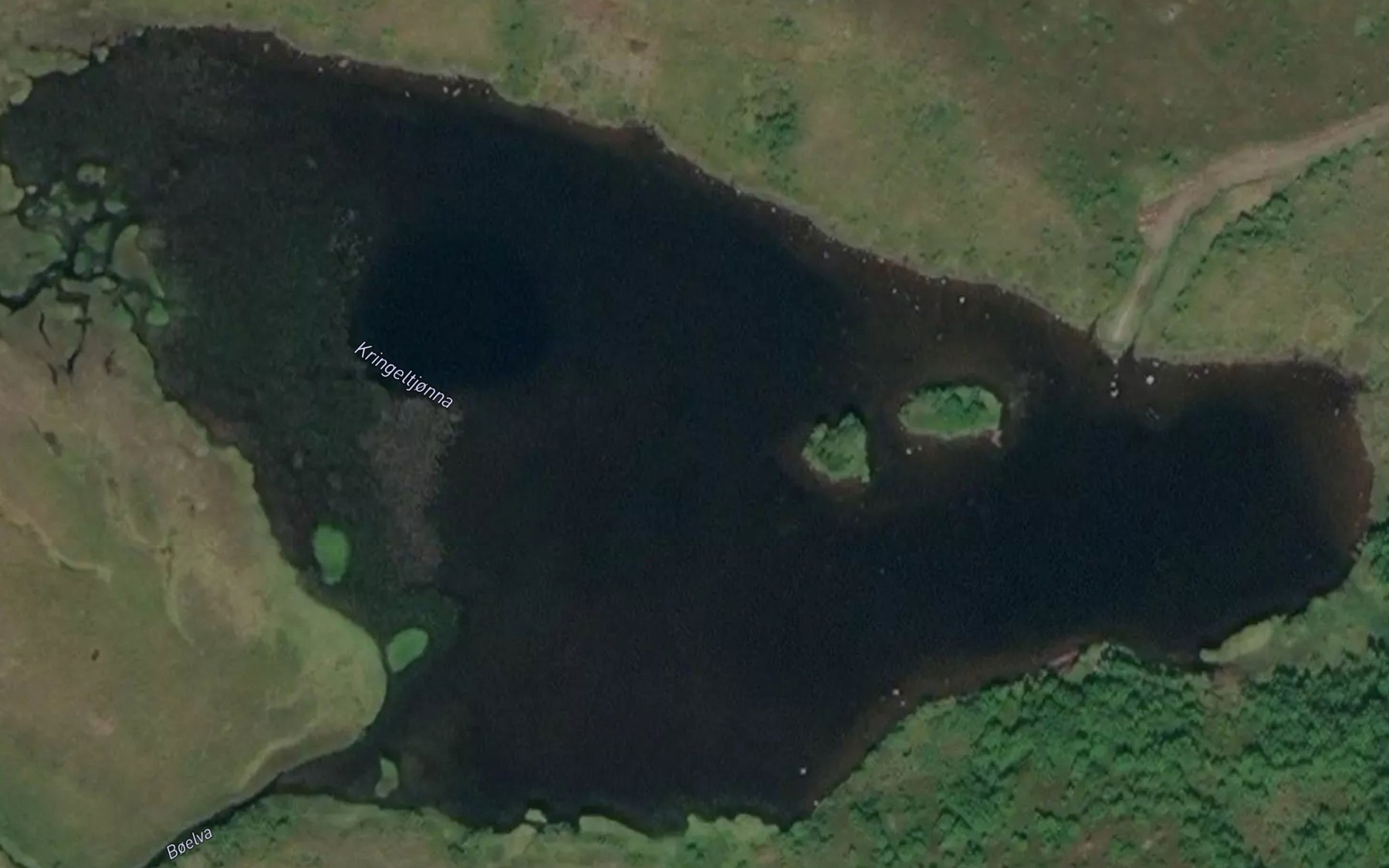 Satellite map of the Kringeltjonna