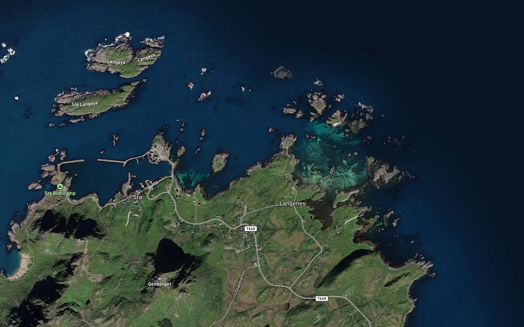 Satellite map of the Klevika