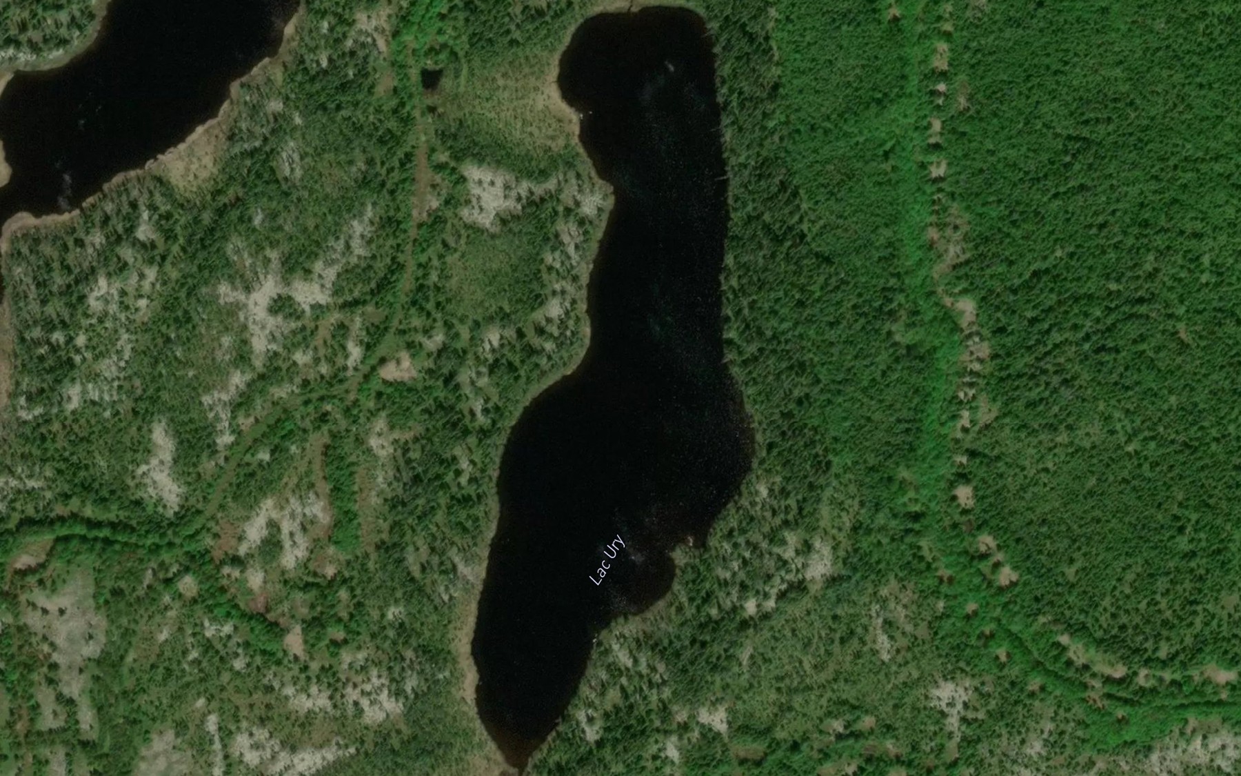 Satellite map of the Lac Ury