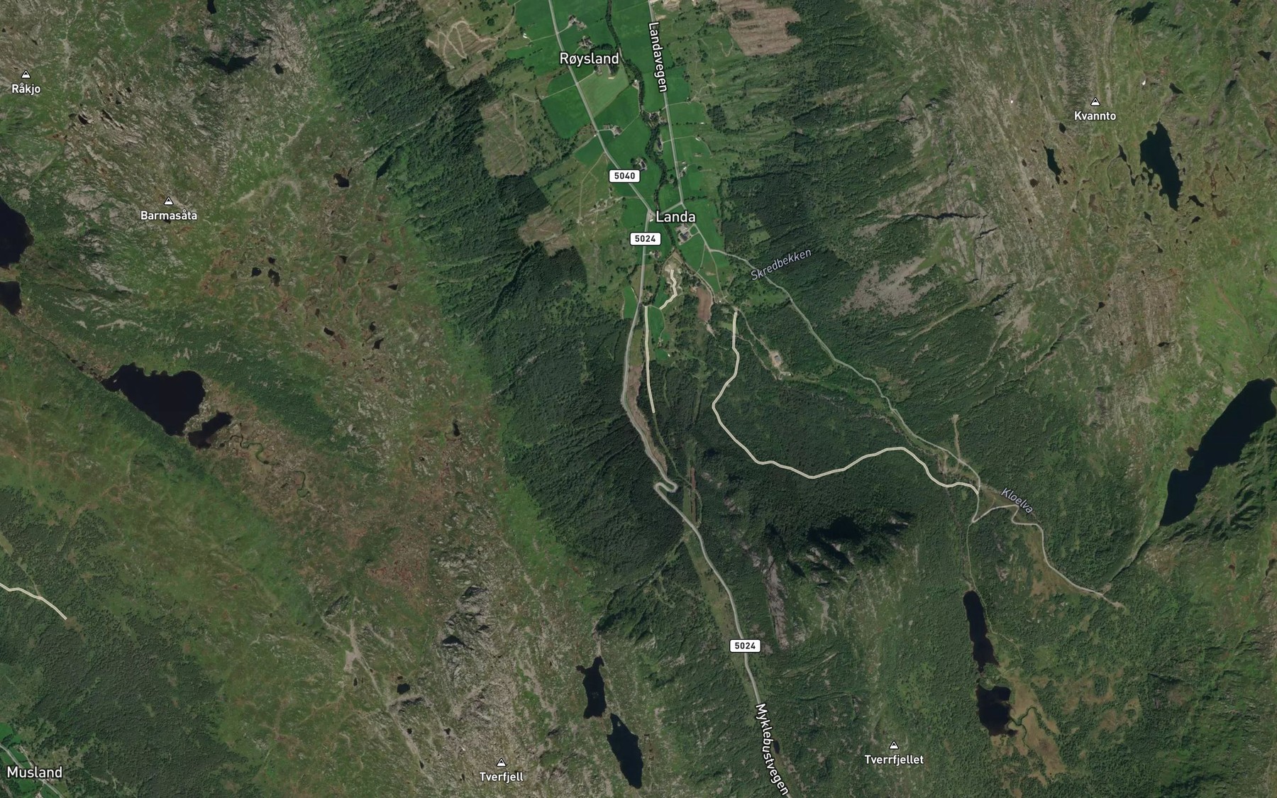 Satellite map of the Mattiselva