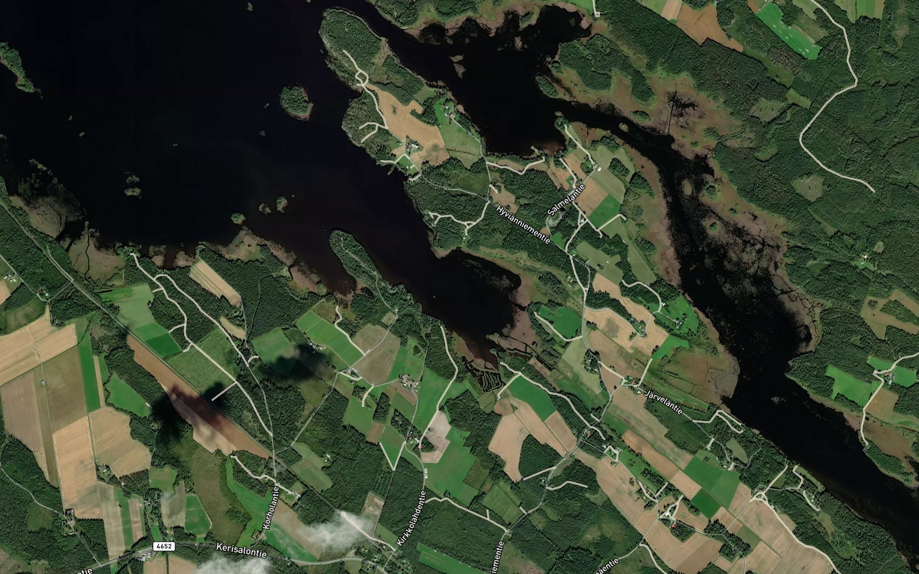 Satellite map of the Hyvianlahti