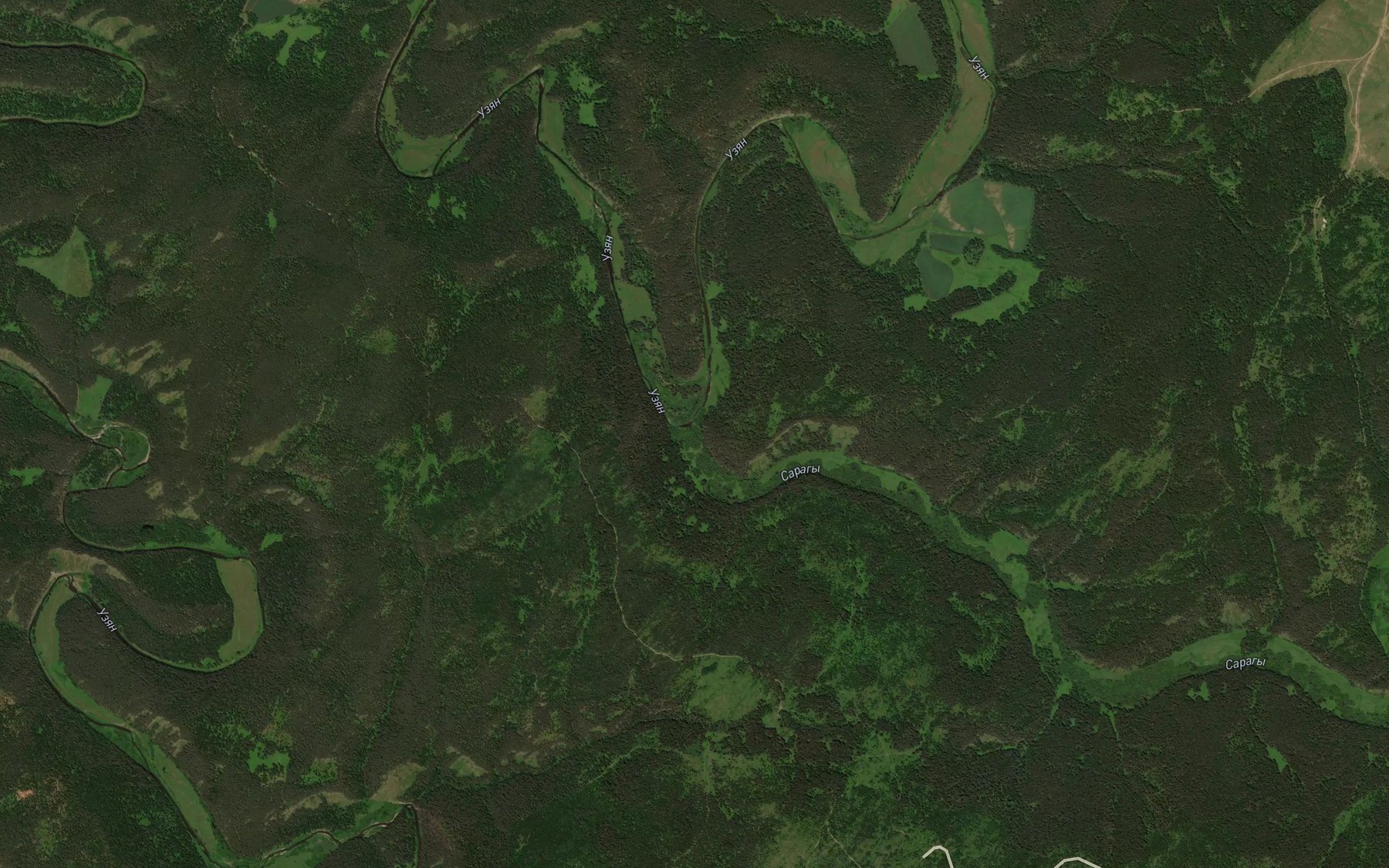 Satellite map of the Saragy