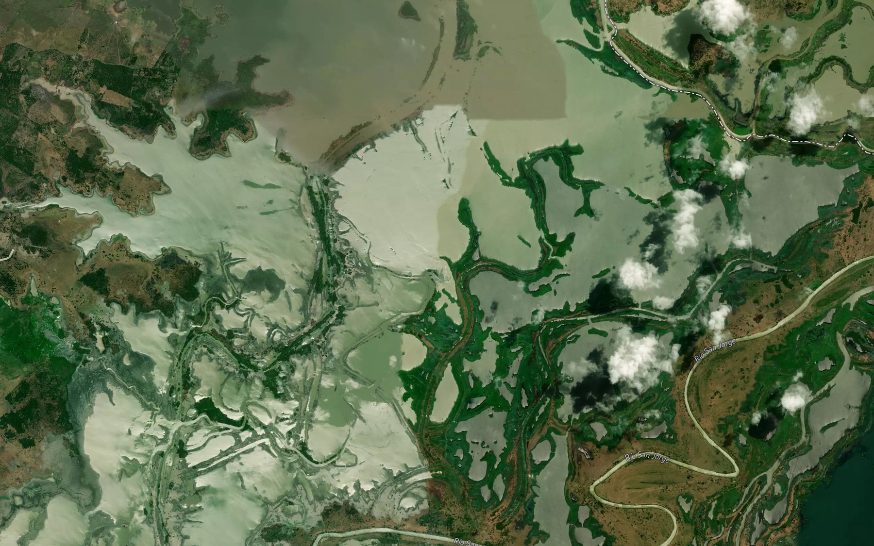 Satellite map of the Cienaga del Maiz