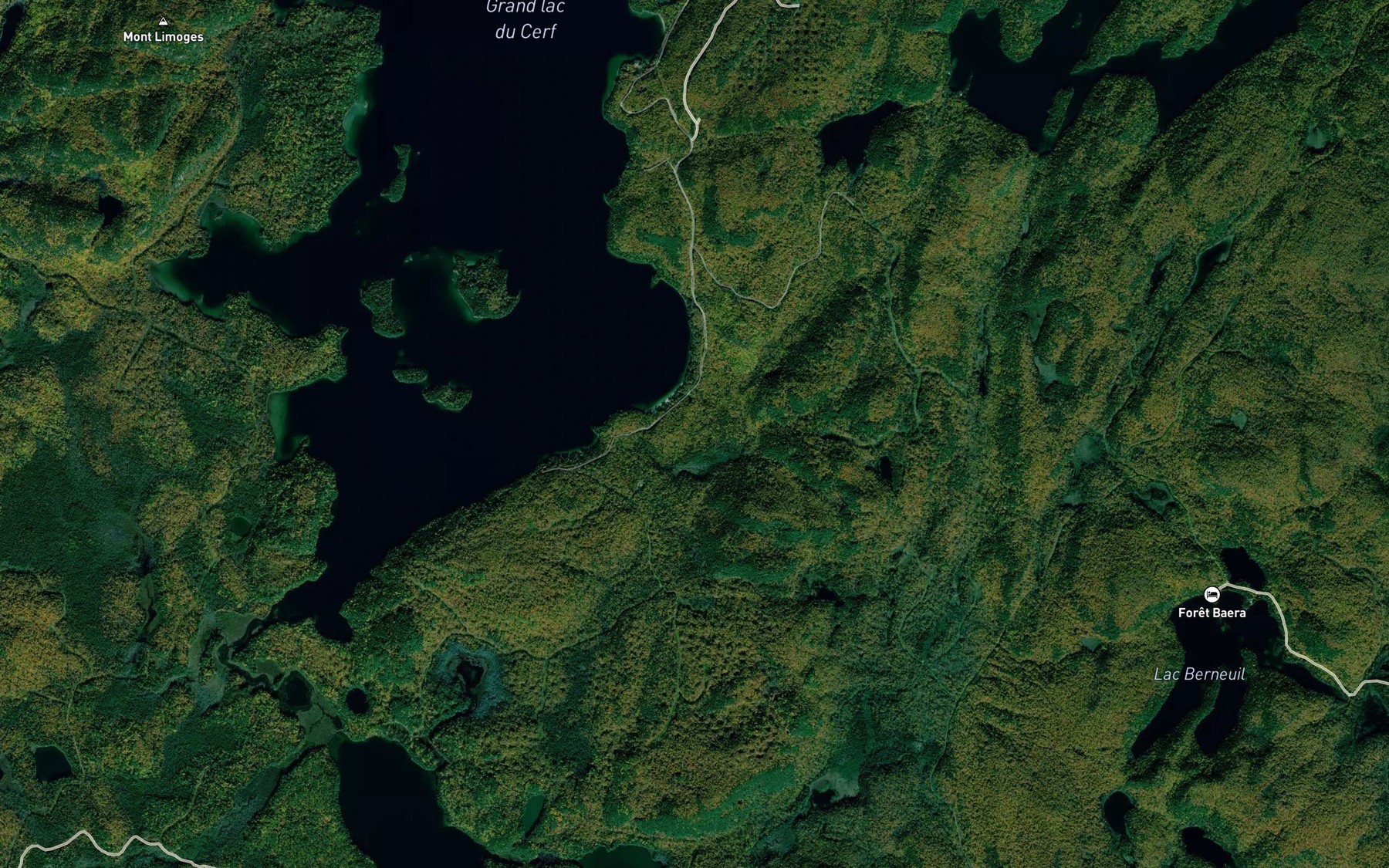 Satellite map of the Baie de Sable