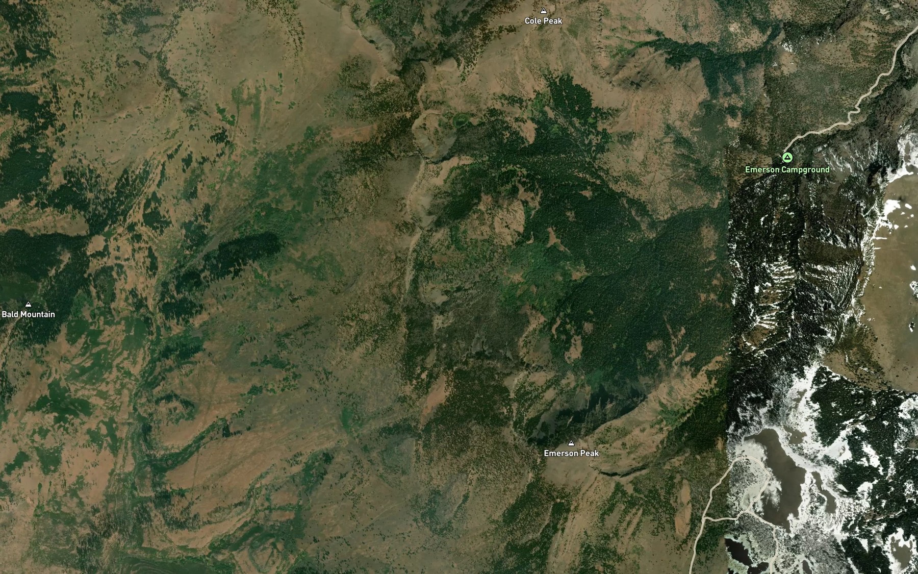 Satellite map of the South Emerson Lake