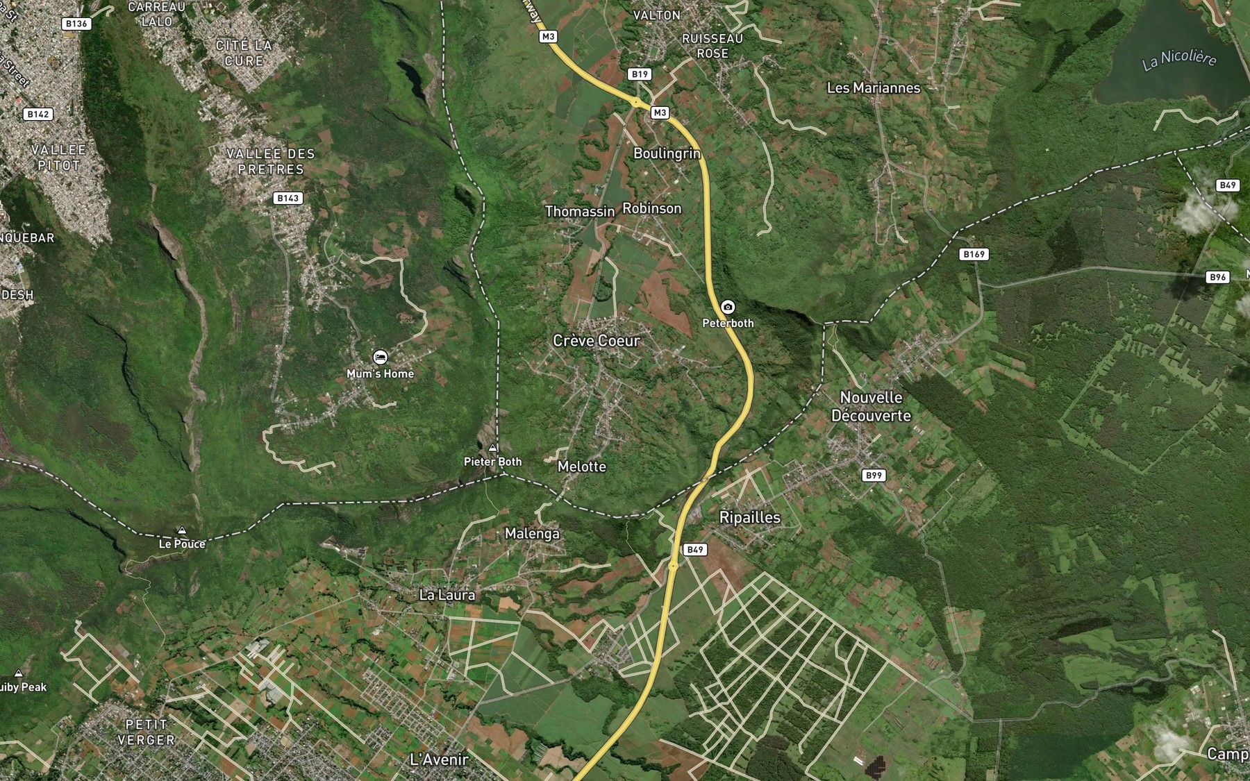 Satellite map of the Feeder Osugria