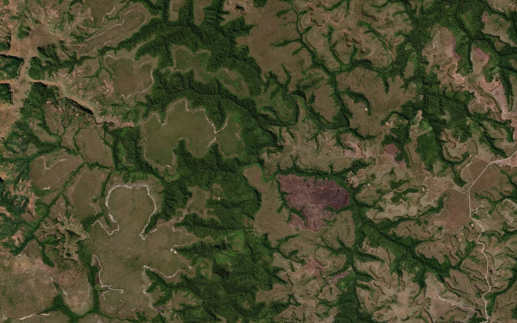 Satellite map of the Corrego Gameleirinho