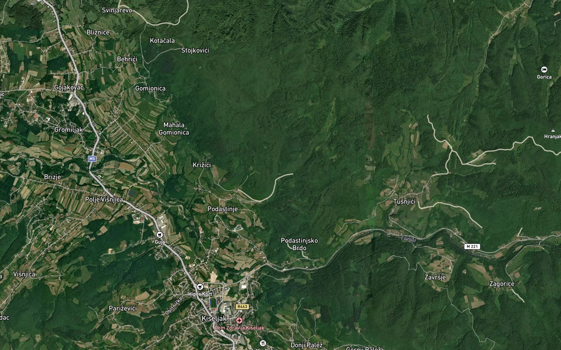 Satellite map of the Pares