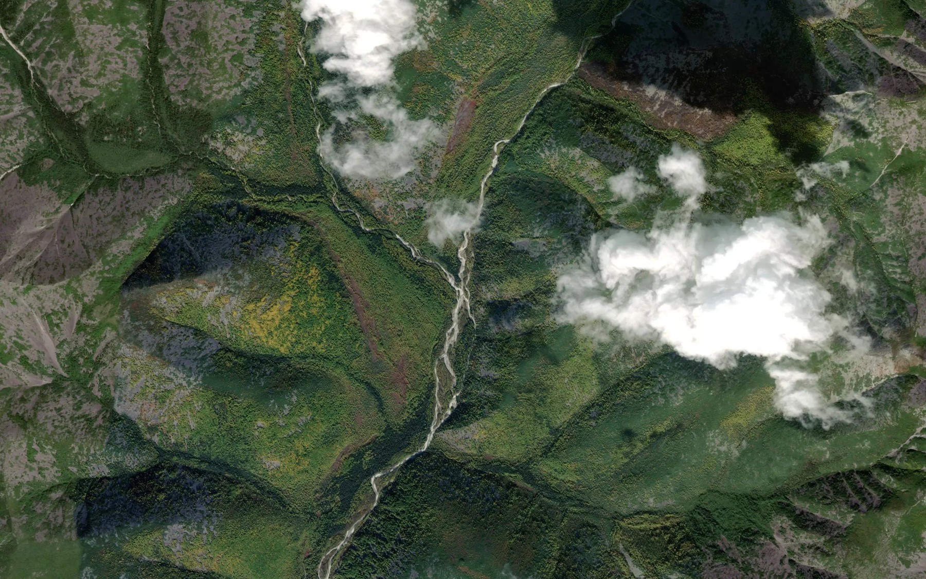 Satellite map of the Istok
