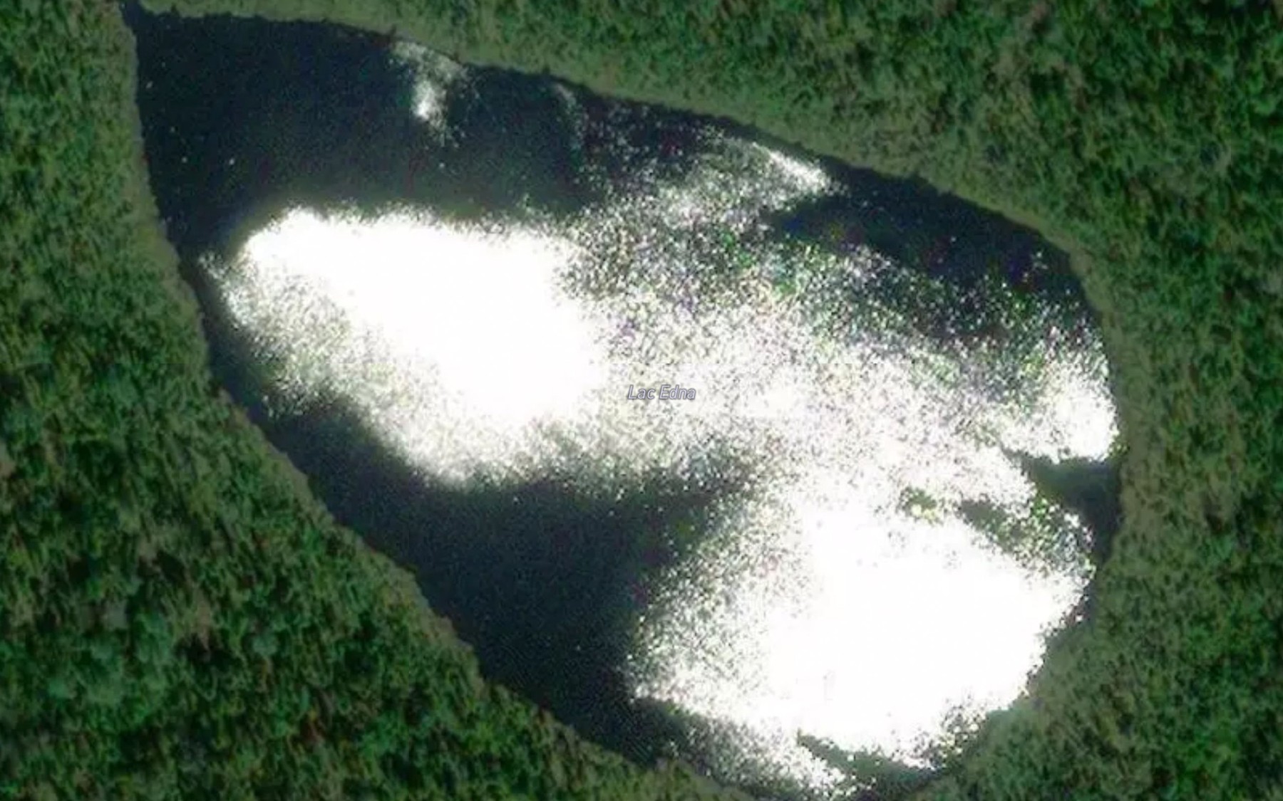 Satellite map of the Lac Edna