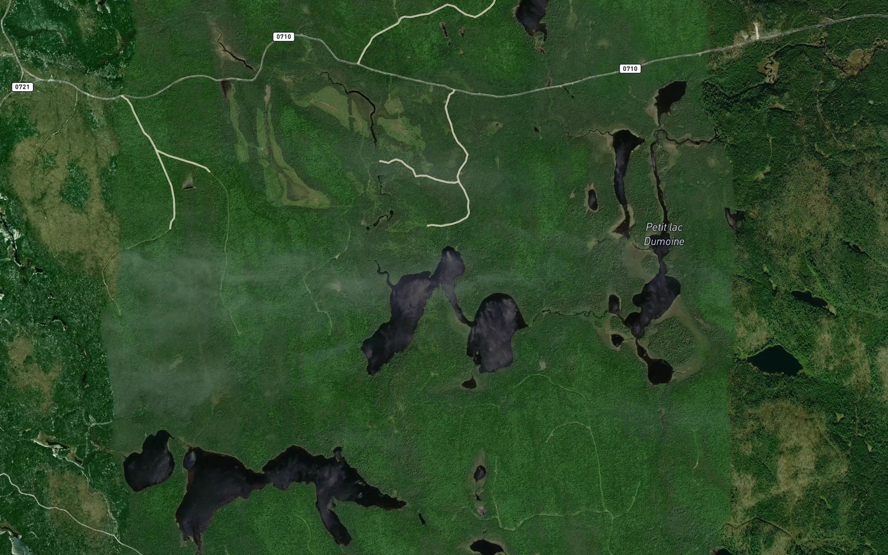 Satellite map of the Lac Topanoff