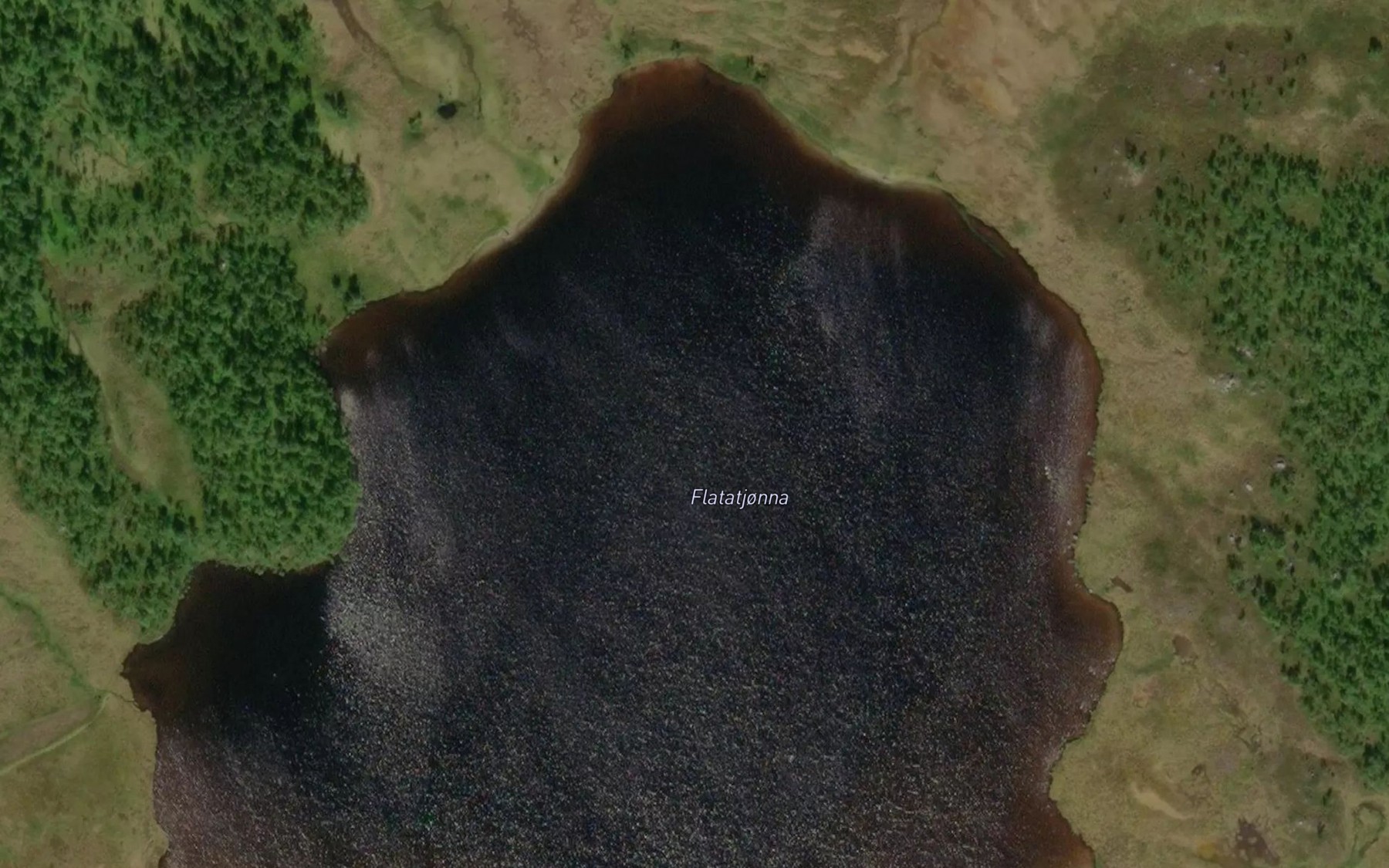 Satellite map of the Flatatjorna