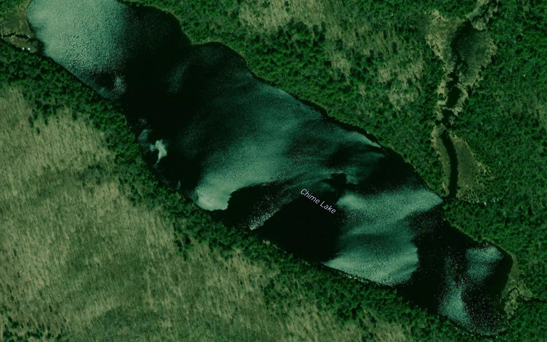 Satellite map of the Chime Lake