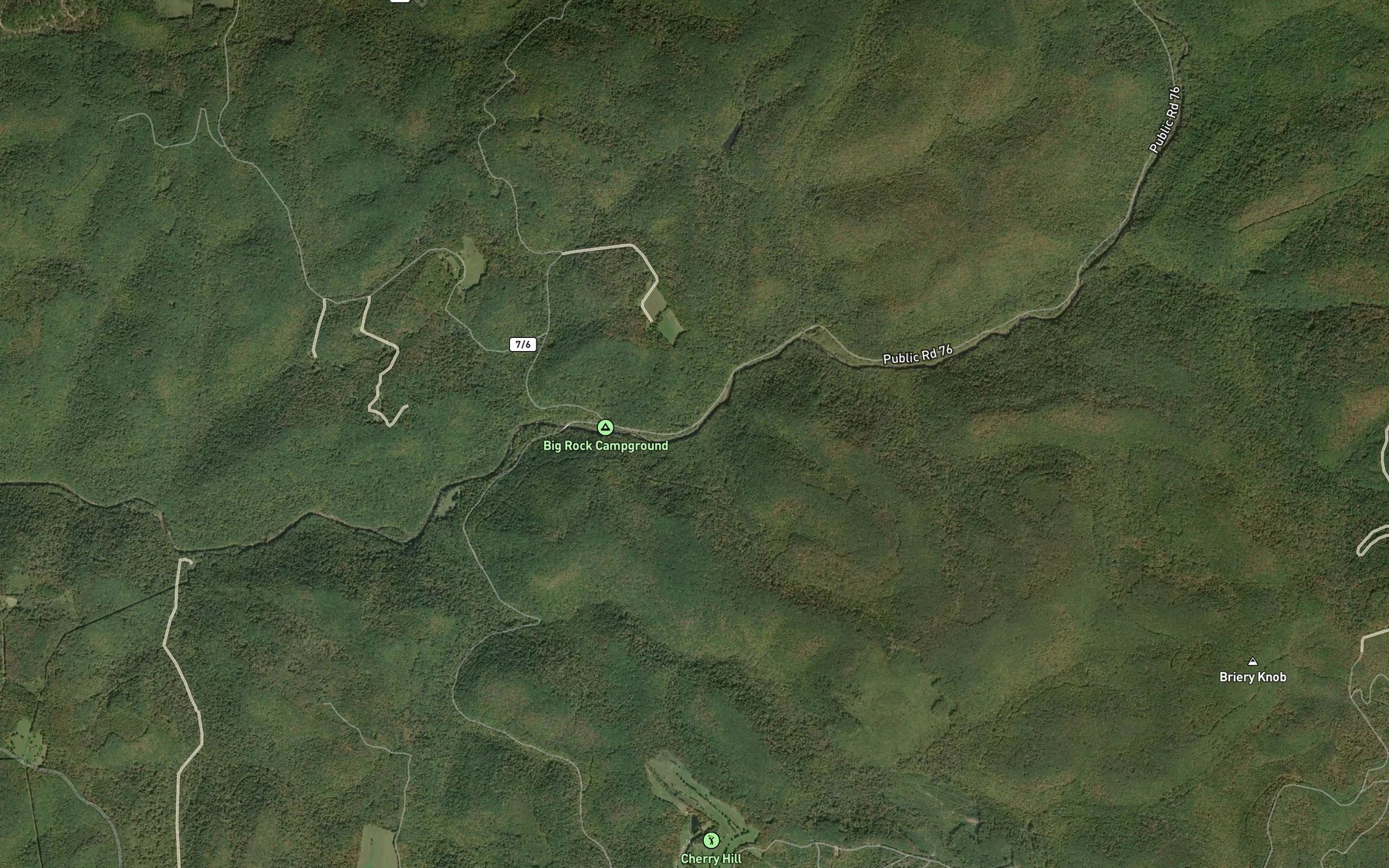 Satellite map of the Little Bee Run