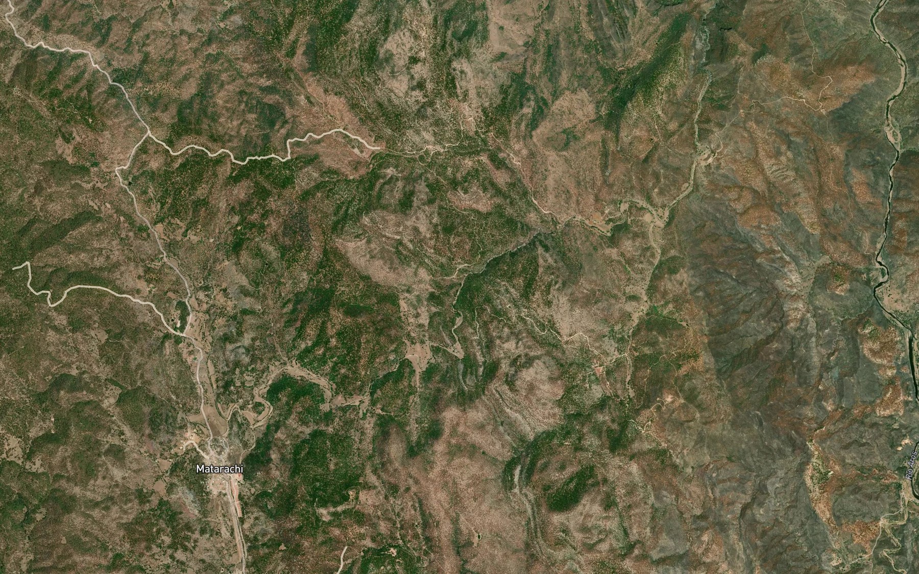 Satellite map of the Los Troncones