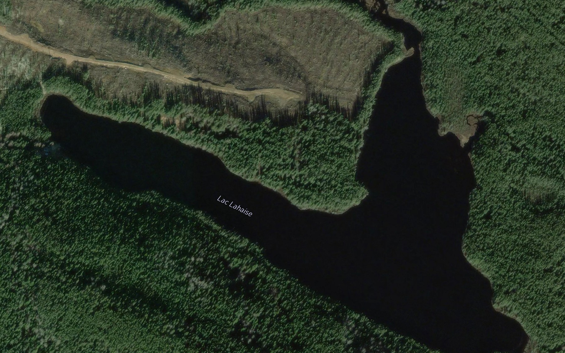 Satellite map of the Lac Lahaise