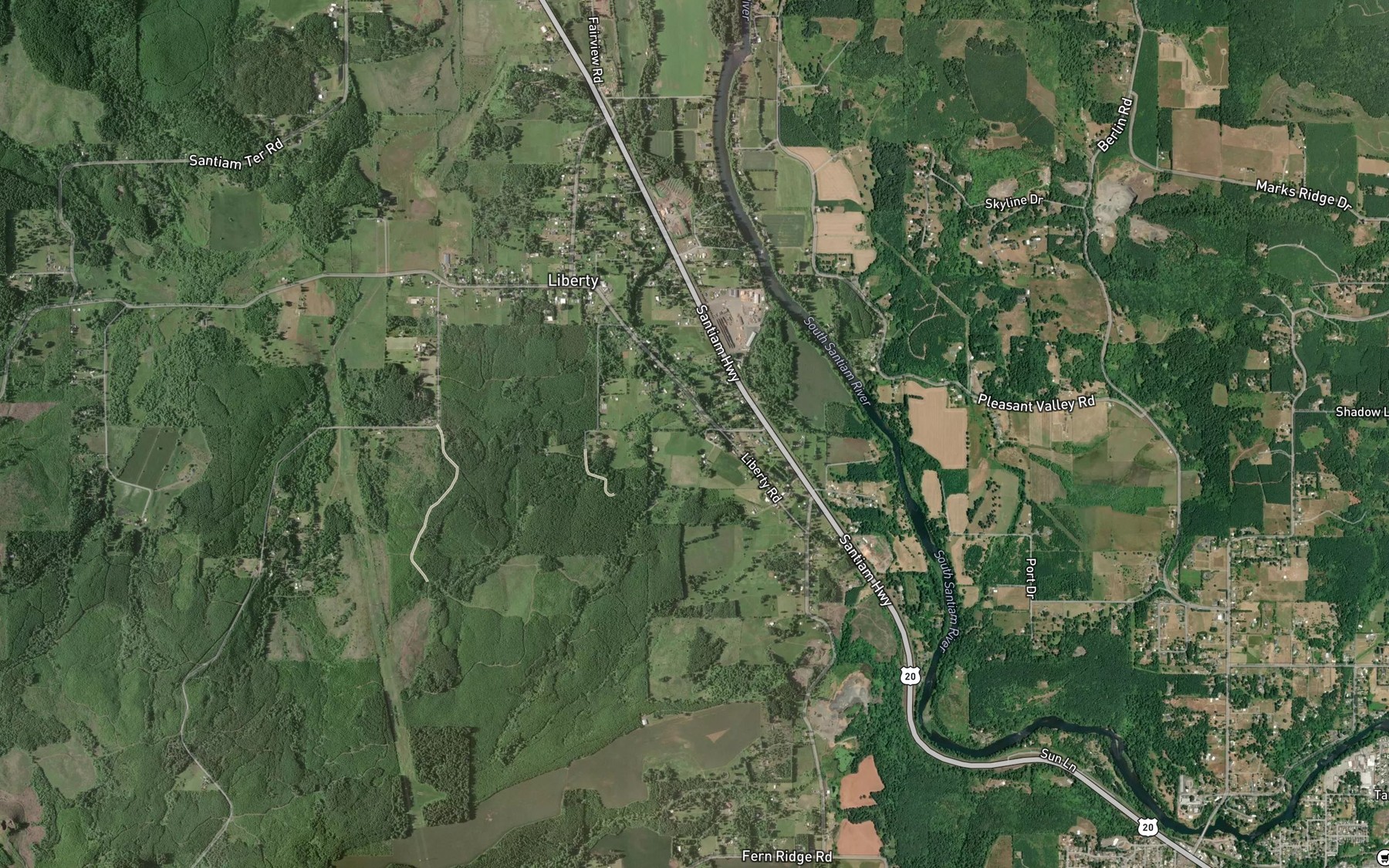 Satellite map of the Little Creek