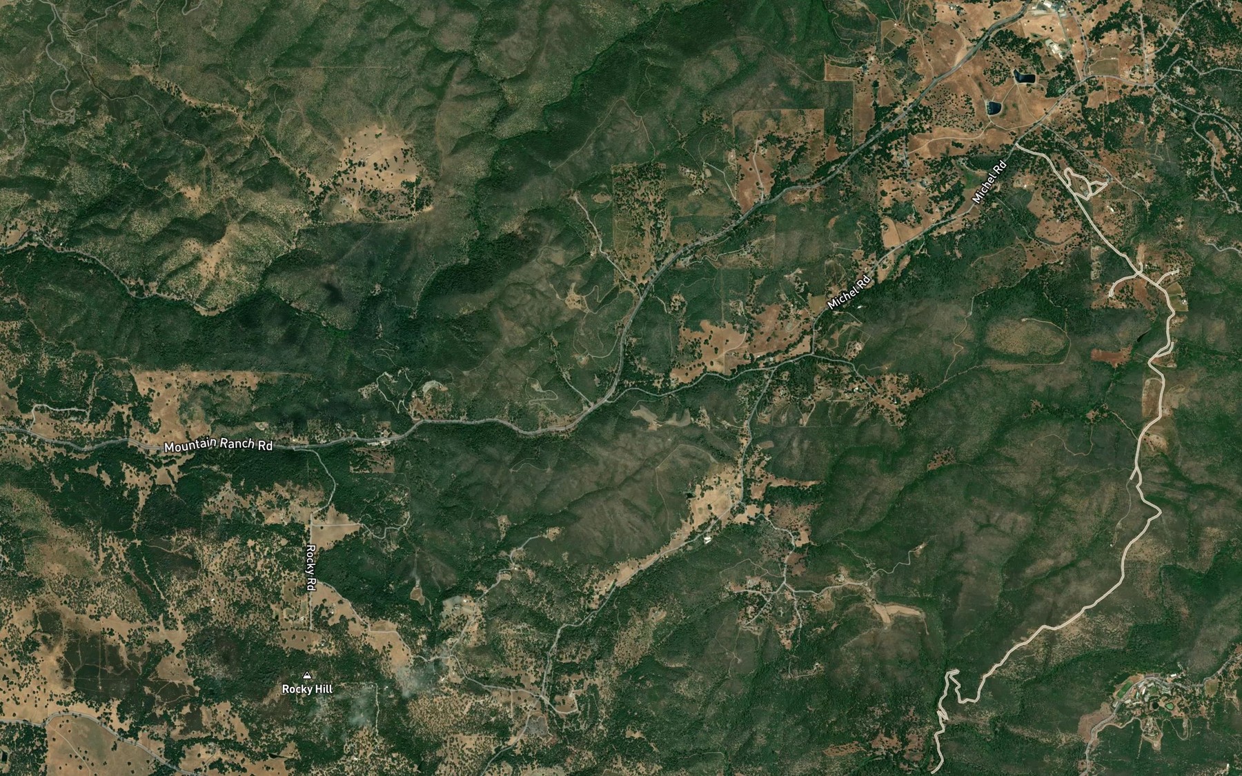Satellite map of the North Fork Willow Creek
