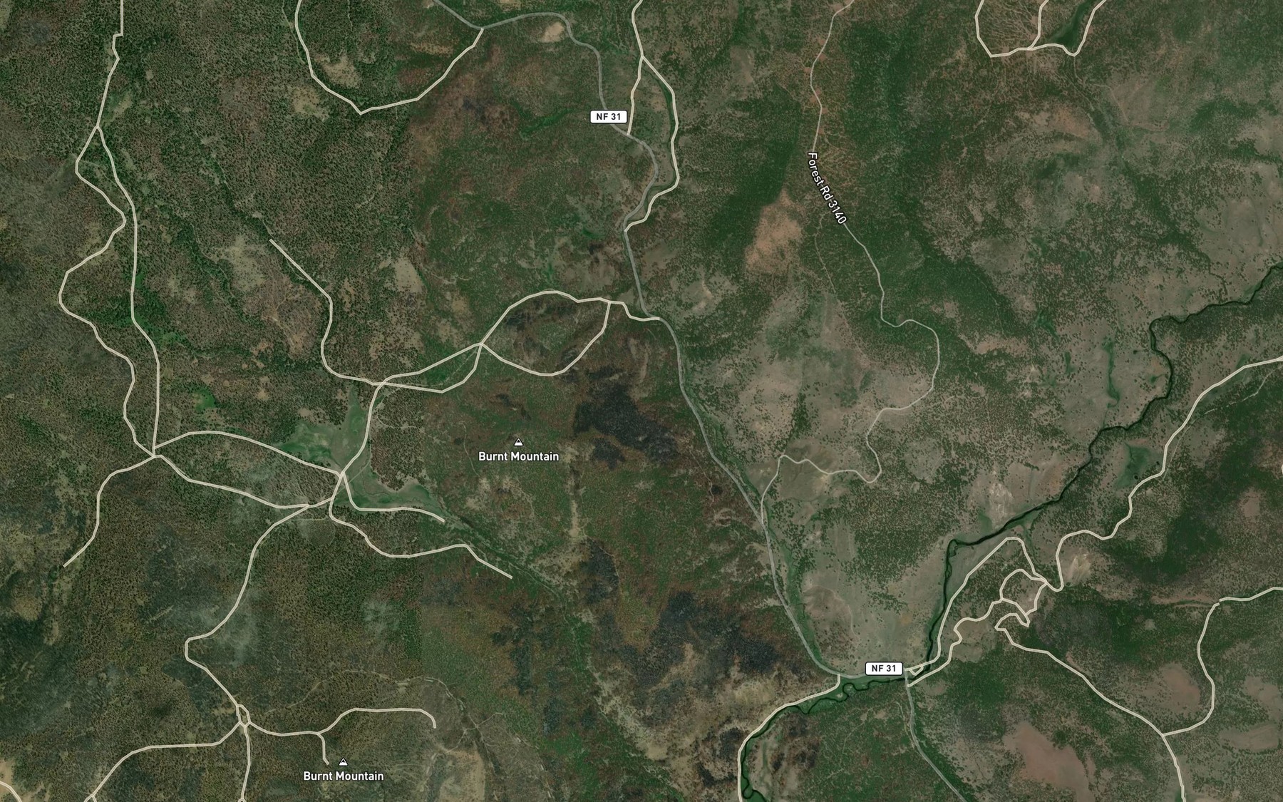 Satellite map of the Rawhide Spring