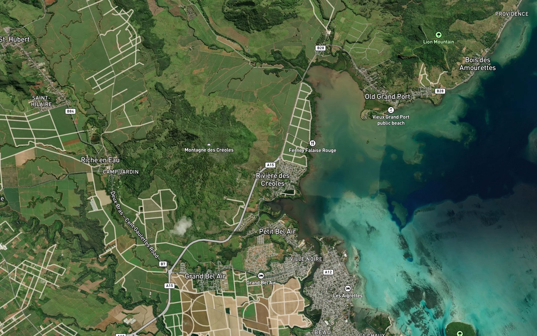 Satellite map of the Trou Beloute
