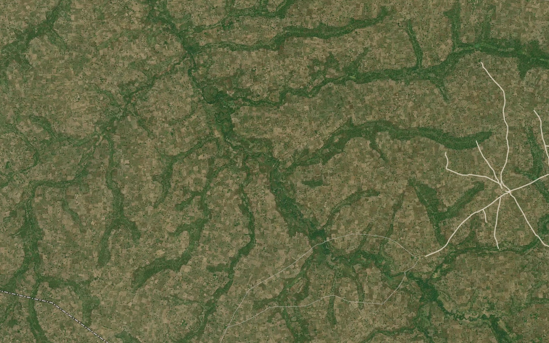 Satellite map of the River Ayam Fadama