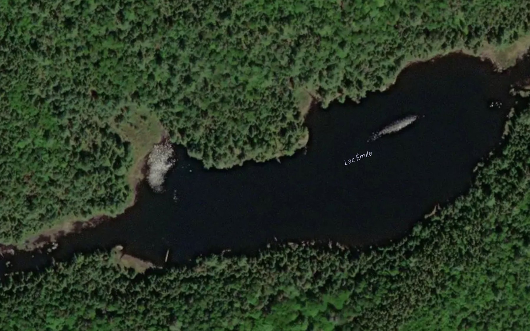 Satellite map of the Lac Emile