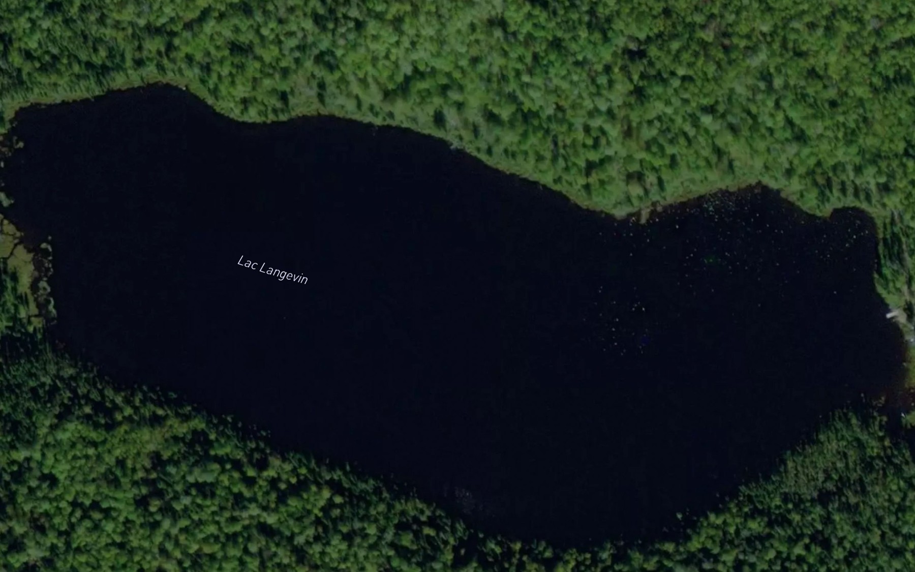 Satellite map of the Lac Langevin